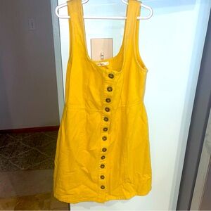 Yellow button up sundress